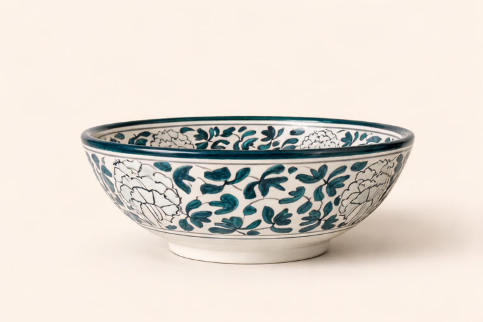 Lavabo en céramique floral